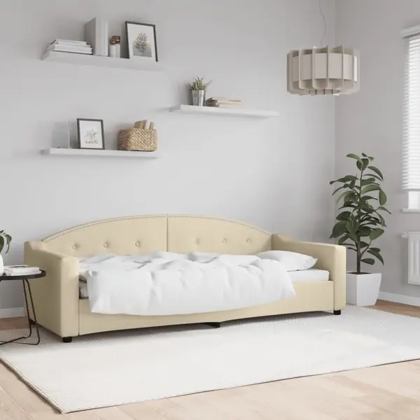 Gossi pat de zi, crem, 80x200 cm, material textil