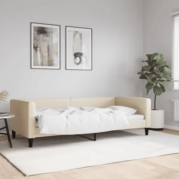 Gossi pat de zi, crem, 90x200 cm, material textil