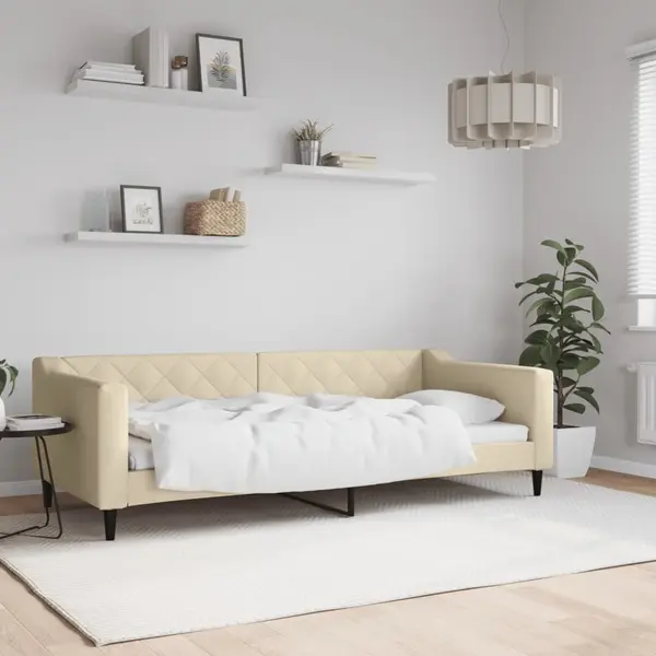 Gossi pat de zi, crem, 90x200 cm, material textil