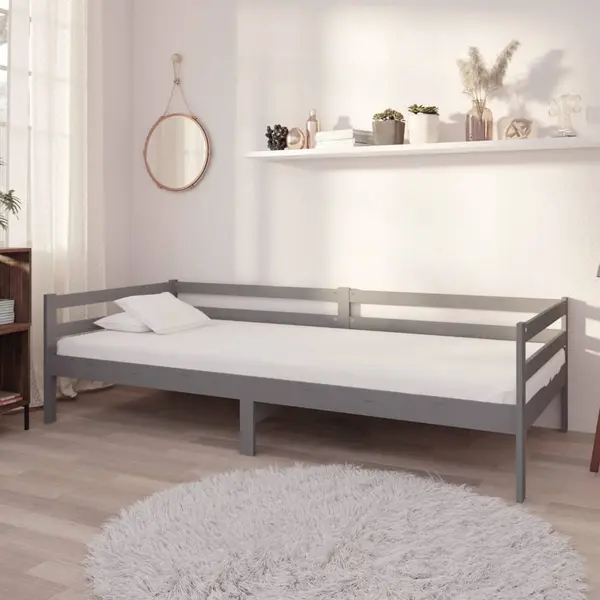 Gossi pat de zi cu saltea, 90x200 cm, lemn masiv de pin