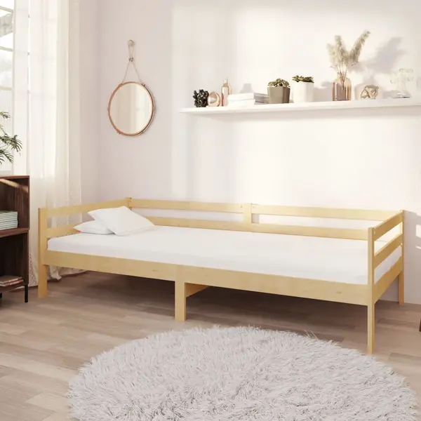 Gossi pat de zi cu saltea, 90x200 cm, lemn masiv de pin