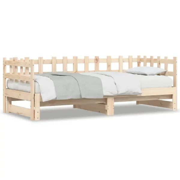 Gossi pat de zi extensibil, 2x(90x200) cm, lemn masiv de pin