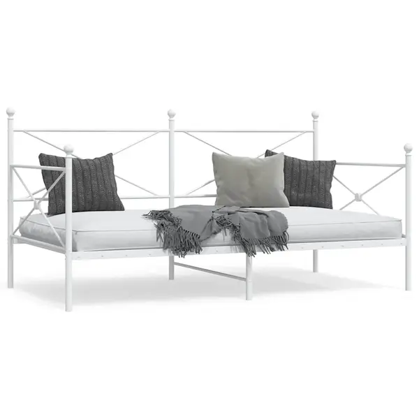 Gossi pat de zi fara saltea alb 107x203 cm otel
