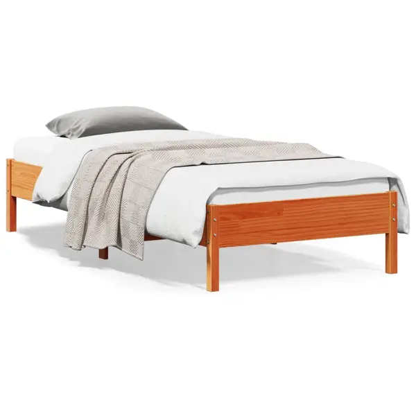 Gossi pat de zi fara saltea, maro ceruit, 90x200 cm, lemn masiv pin