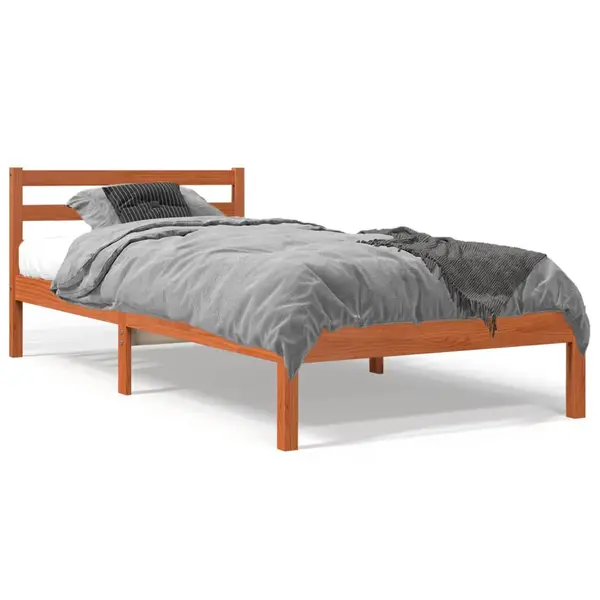 Gossi pat de zi fara saltea, maro ceruit, 90x200 cm, lemn masiv pin