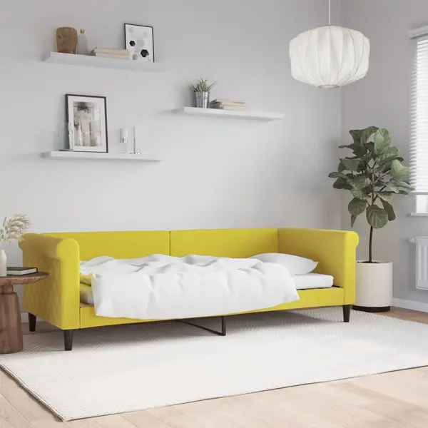 Gossi pat de zi, galben, 80x200 cm, catifea