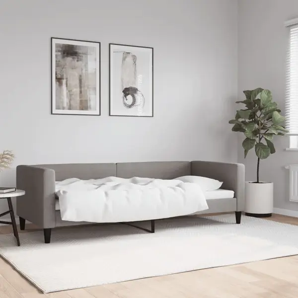 Gossi pat de zi, gri taupe, 80x200 cm, material textil