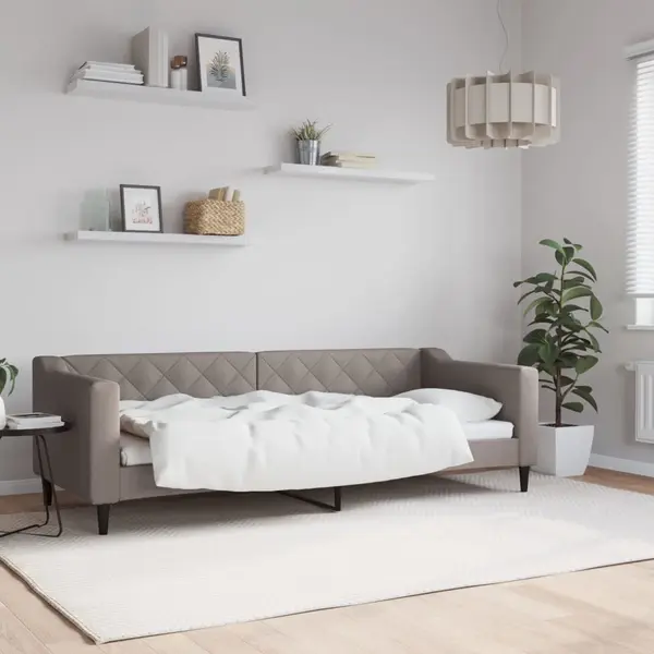 Gossi pat de zi, gri taupe, 80x200 cm, material textil