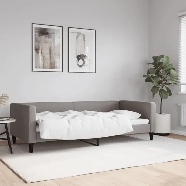 Gossi pat de zi, gri taupe, 90x200 cm, material textil