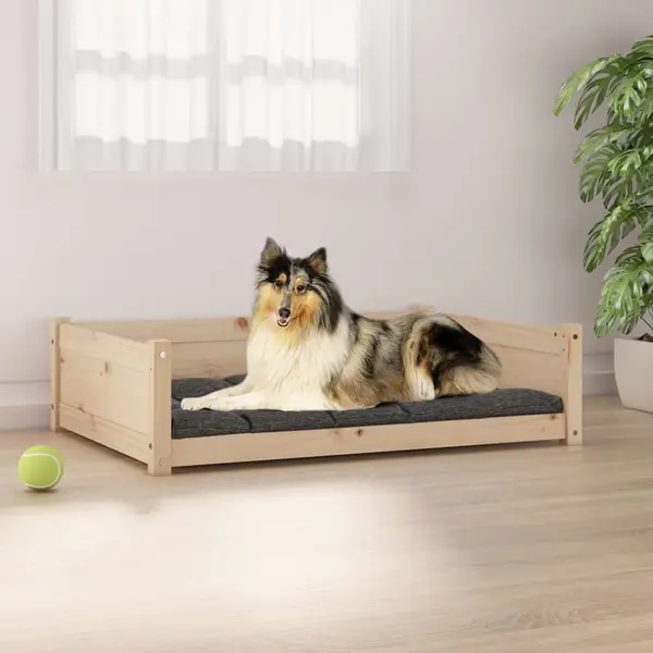 Gossi pat pentru caini, 95,5x65,5x28 cm, lemn masiv de pin
