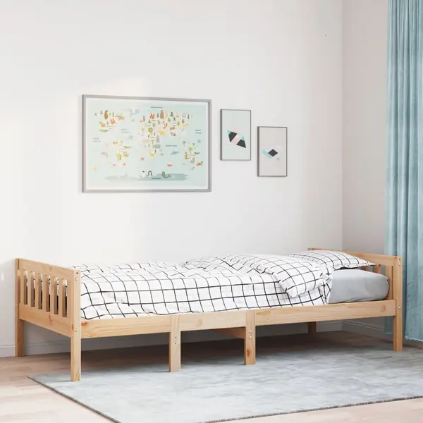 Gossi pat pentru copii fara saltea, 80x200 cm, lemn masiv de pin
