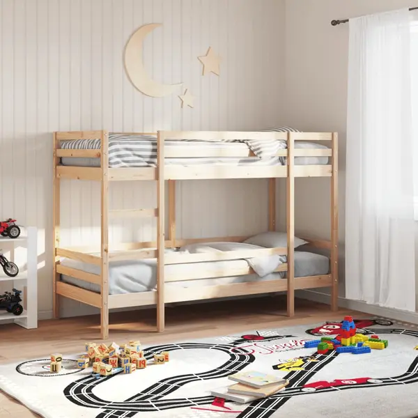 Gossi pat supraetajat fara saltea, 90x200 cm, lemn masiv de pin