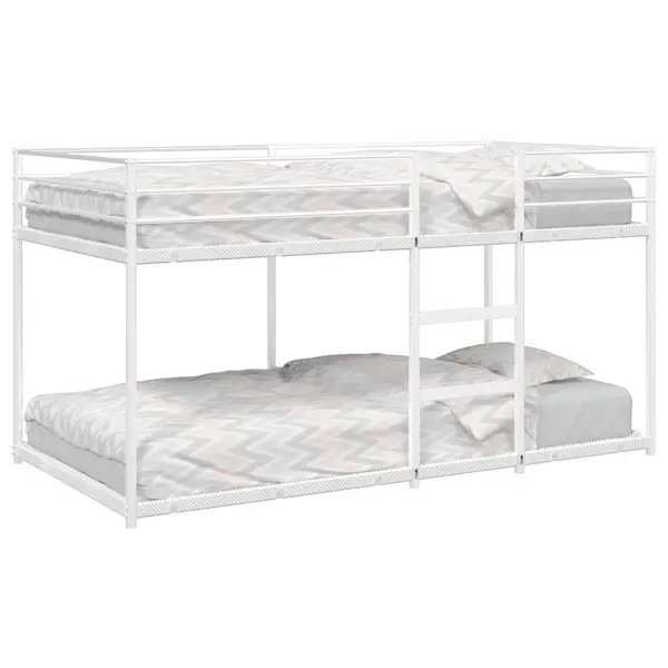Gossi pat supraetajat fara saltea alb 100x200 cm otel