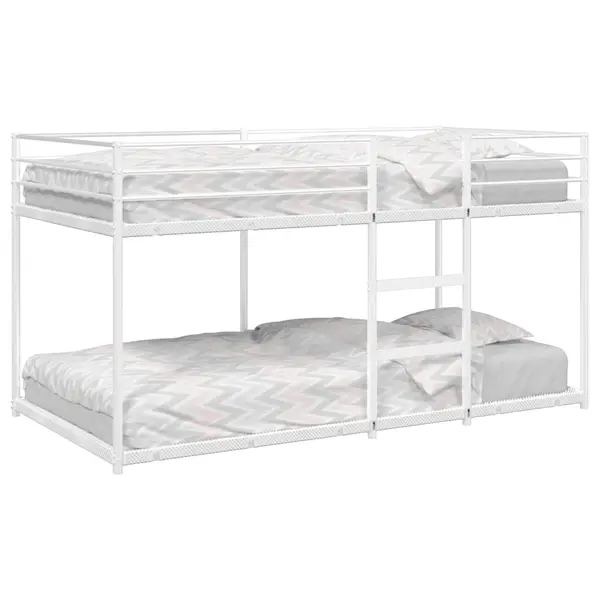 Gossi pat supraetajat fara saltea alb 80x200 cm otel