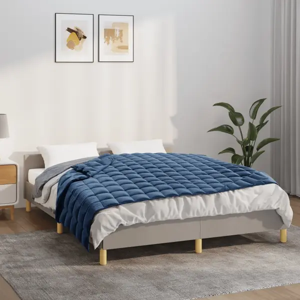 Gossi patura cu greutati, albastru, 150x200 cm, 7 kg, material textil