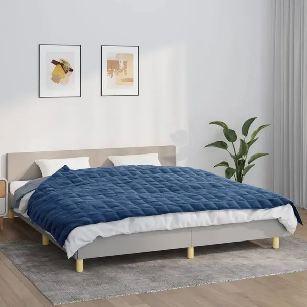 Gossi patura cu greutati, albastru, 155x220 cm, 11 kg, textil