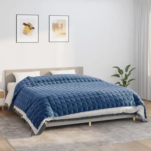 Gossi patura cu greutati, albastru, 235x290 cm, 15 kg, textil