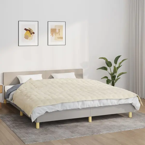 Gossi patura cu greutati, crem deschis, 155x220 cm, 7 kg, textil