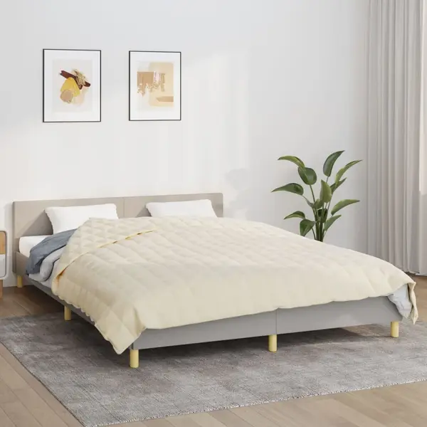 Gossi patura cu greutati, crem deschis, 200x200 cm, 9 kg, textil