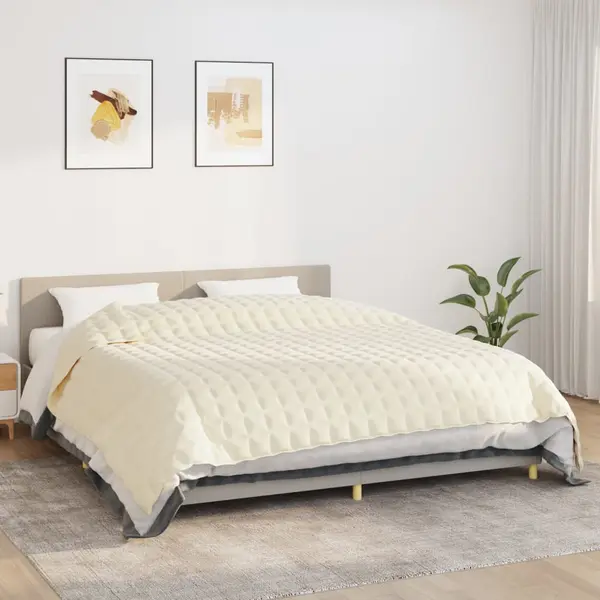 Gossi patura cu greutati, crem deschis, 220x260 cm, 11 kg, textil