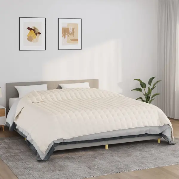 Gossi patura cu greutati, crem deschis, 235x290 cm, 11 kg, textil