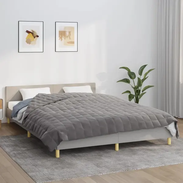 Gossi patura cu greutati, gri, 200x235 cm, 15 kg, material textil