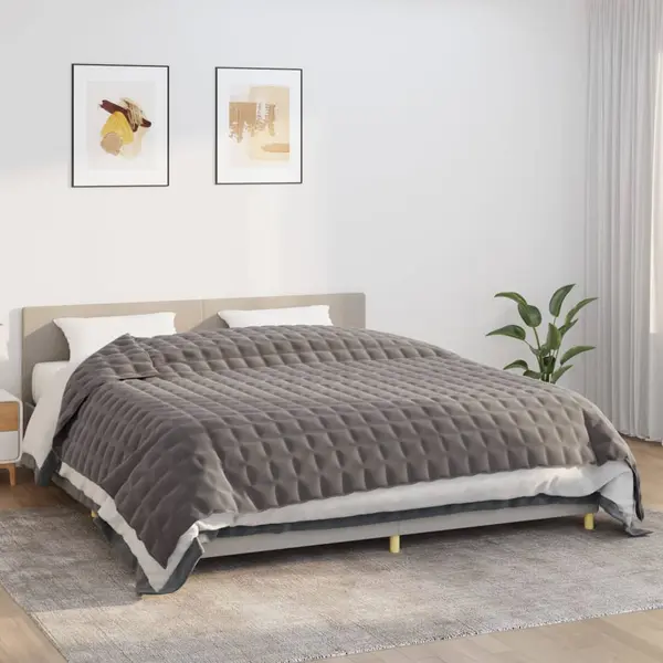 Gossi patura cu greutati, gri, 200x260 cm, 11 kg, material textil
