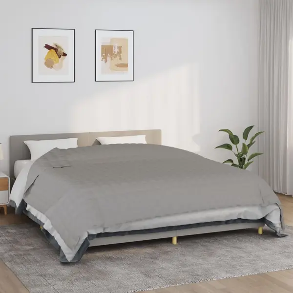 Gossi patura cu greutati, gri, 235x290 cm, 15 kg, material textil