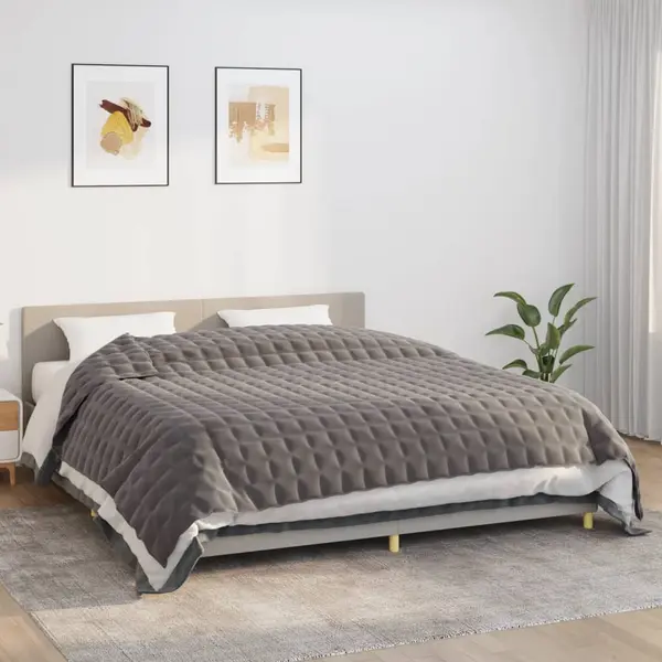 Gossi patura cu greutati, gri, 235x290 cm, 15 kg, material textil
