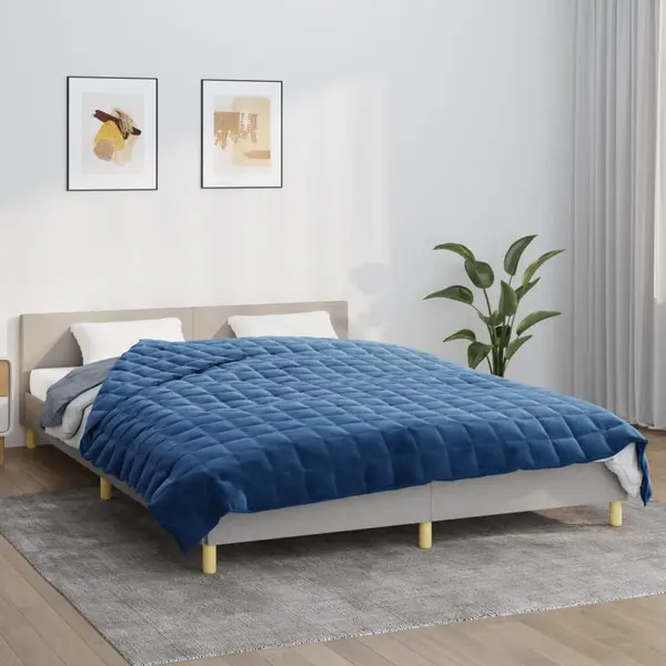 Gossi patura grea, albastru, 200x220 cm, 13 kg, textil