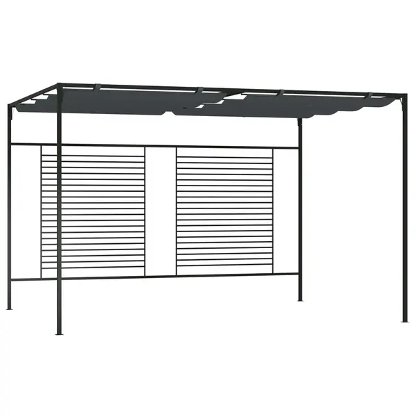 Gossi pavilion cu acoperis retractabil, antracit, 4x3x2,3 m, 180 g/m2