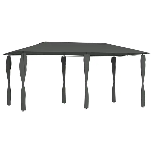 Gossi pavilion cu huse pentru stalpi, antracit, 3x6x2,6 m, 160 g/m2