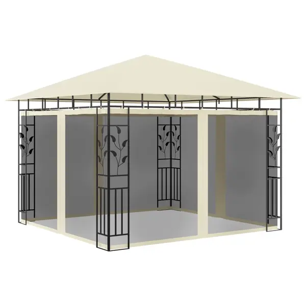 Gossi pavilion cu plasa anti-tantari, crem, 3x3x2,73 m, 180 g/m2