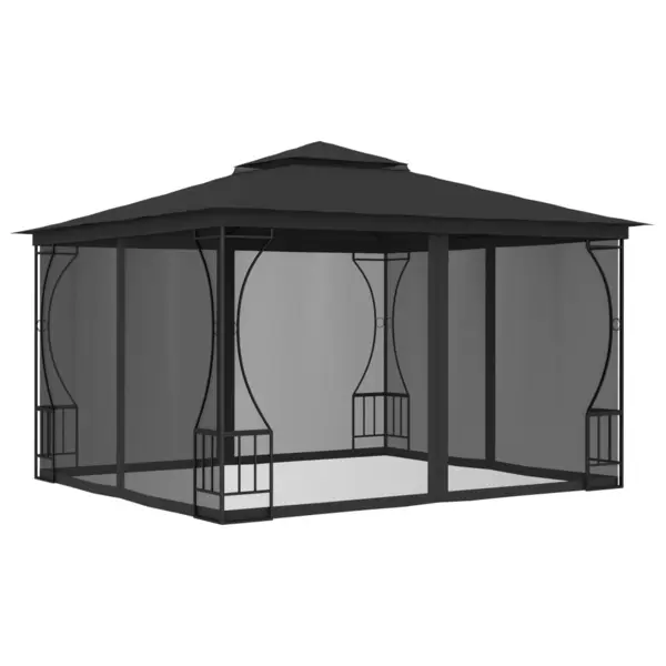 Gossi pavilion cu plase, antracit, 300 x 300 x 265 cm