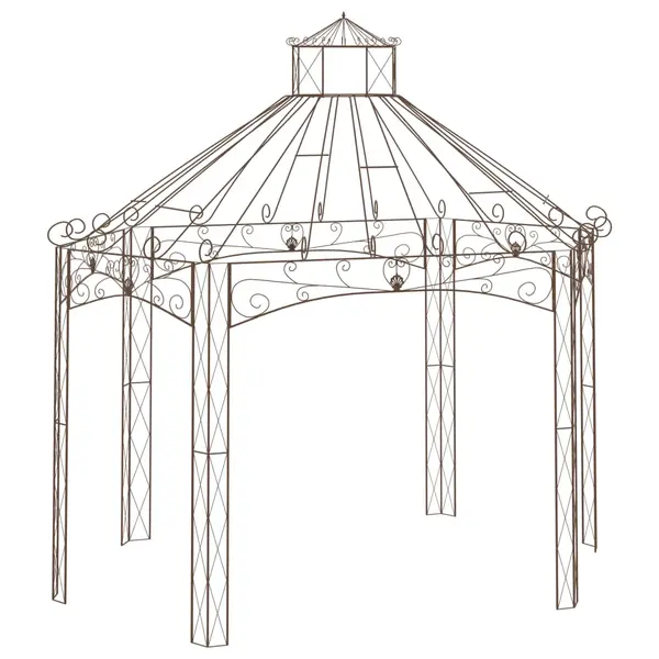 Gossi pavilion de gradina, maro antichizat, 400x258x378 cm, fier