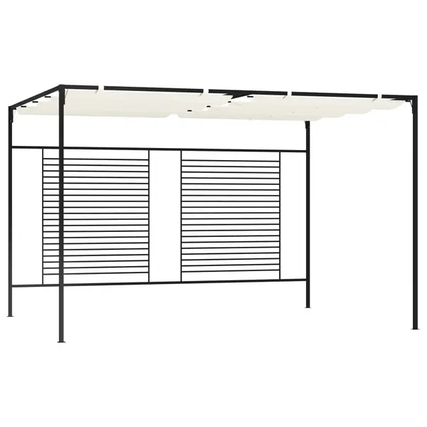 Gossi pavilion gradina acoperis retractabil crem 3x4x2,3 m 180 g/m2