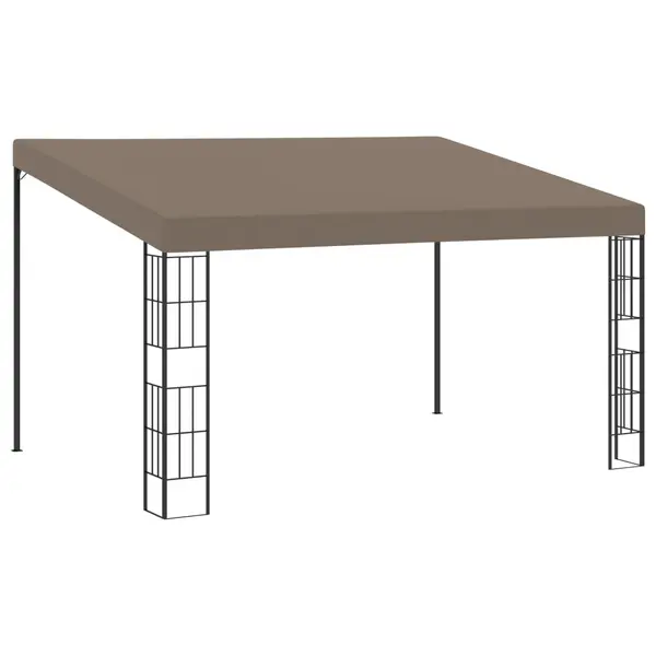 Gossi pavilion montat pe perete, 4x3 m, textil, gri taupe
