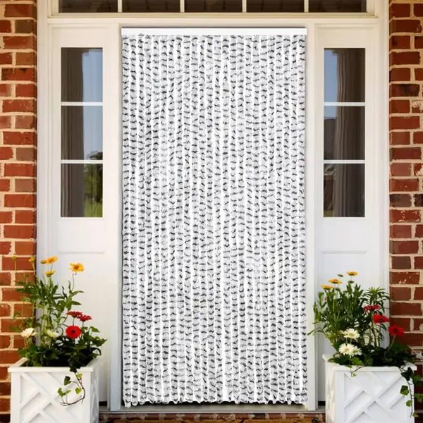 Gossi perdea insecte, gri deschis & gri inchis, 100x220 cm, chenille