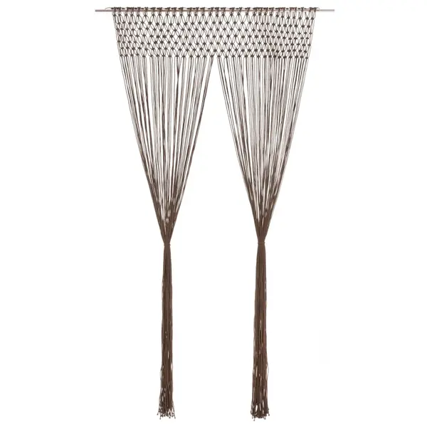 Gossi perdea macrame, gri taupe,140 x 240 cm, bumbac