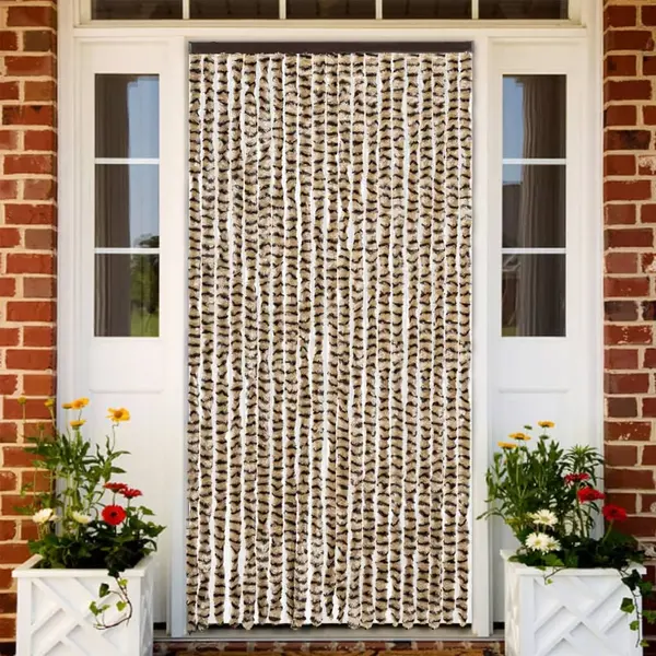 Gossi perdea pentru insecte, bej si maro, 90x200 cm, chenille