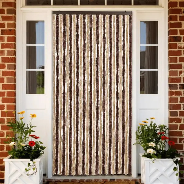 Gossi perdea pentru insecte, bej si maro deschis, 100x220 cm chenille