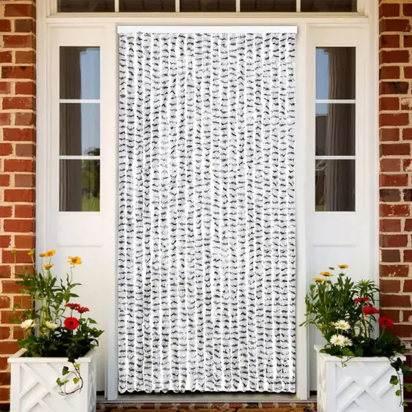 Gossi perdea pentru insecte, gri deschis si inchis 90x220 cm chenille
