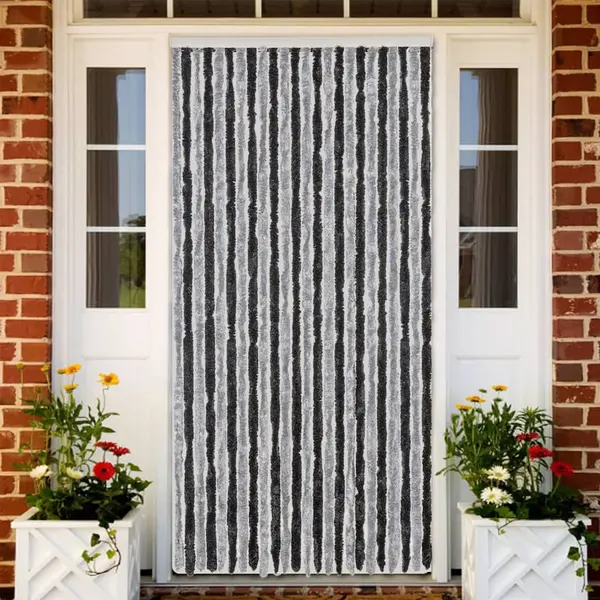 Gossi perdea pentru insecte, gri si negru, 100x200 cm, chenille