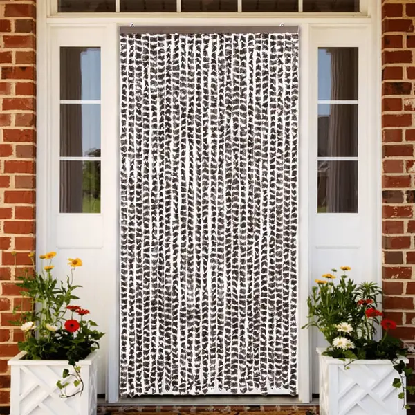 Gossi perdea pentru insecte, maro si alb, 100x200 cm, chenille