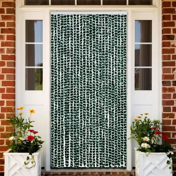 Gossi perdea pentru insecte, verde si alb, 100 x 220 cm, chenille