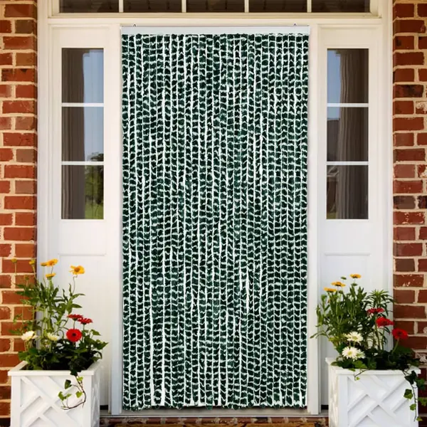 Gossi perdea pentru insecte, verde si alb, 118x220 cm, chenille