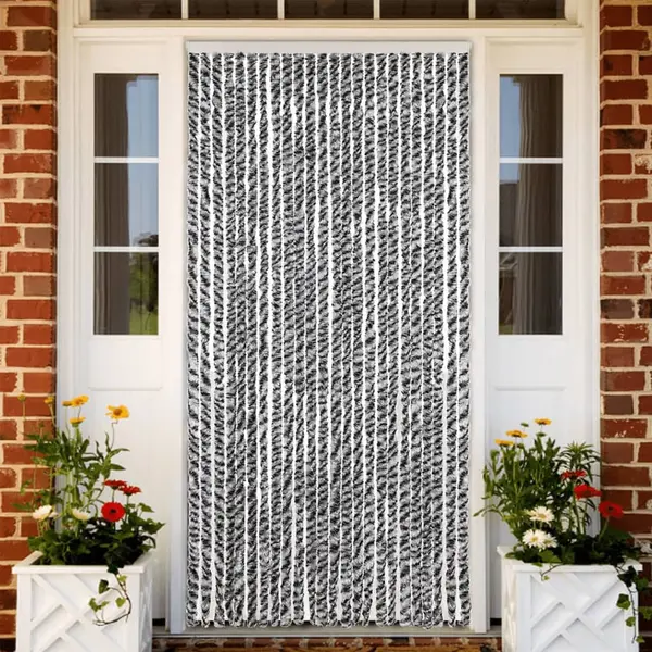 Gossi perdele pentru insecte, gri si alb-negru, 100x230 cm, chenille