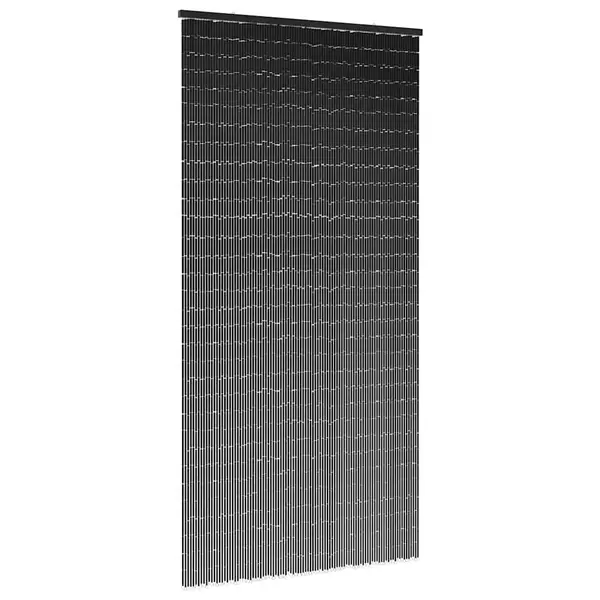 Gossi perdele usa cu insecte gri inchis 100x200 cm bambus