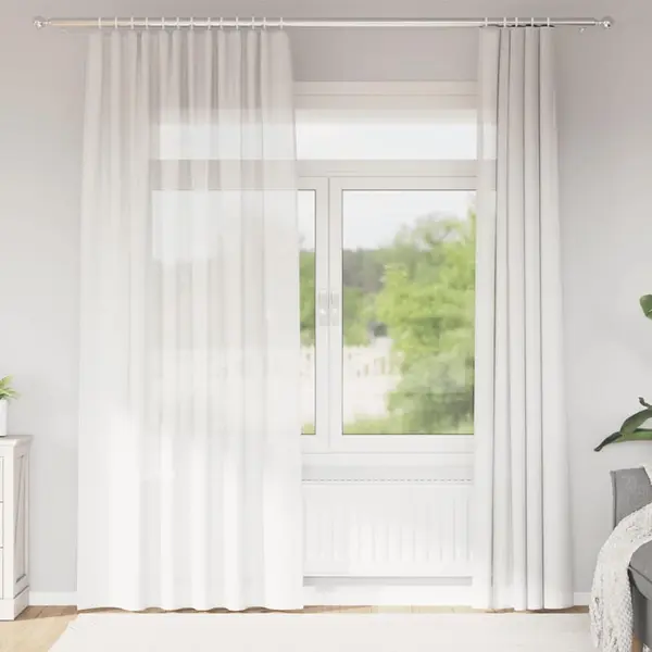 Gossi perdele voile cu bucle 2 buc alb 140x225 cm