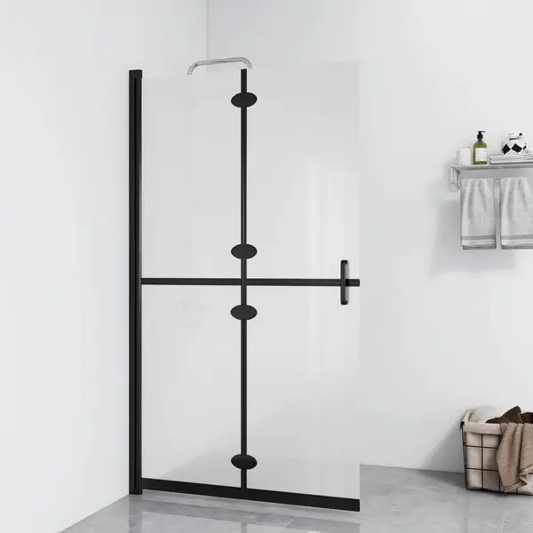 Gossi perete de dus walk-in pliabil, 120x190 cm, sticla esg mata